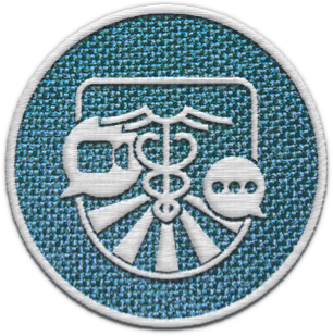 Safar TeleCare stitched patch illustration